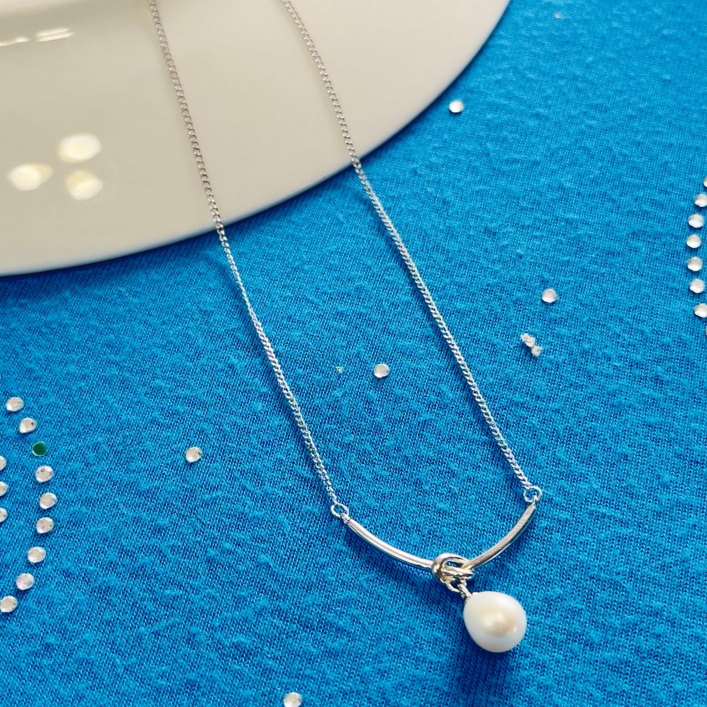 S925 Knot Pearl Pendant Necklace – Elegant S925 Knot Necklace & Pearl Pendant