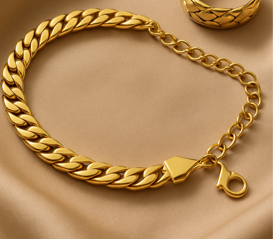 Hypoallergenic Gold Chain Bracelet - Nickel Free Stainless Steel Jewelry for Sensitive Skin Amtikiss Casuals