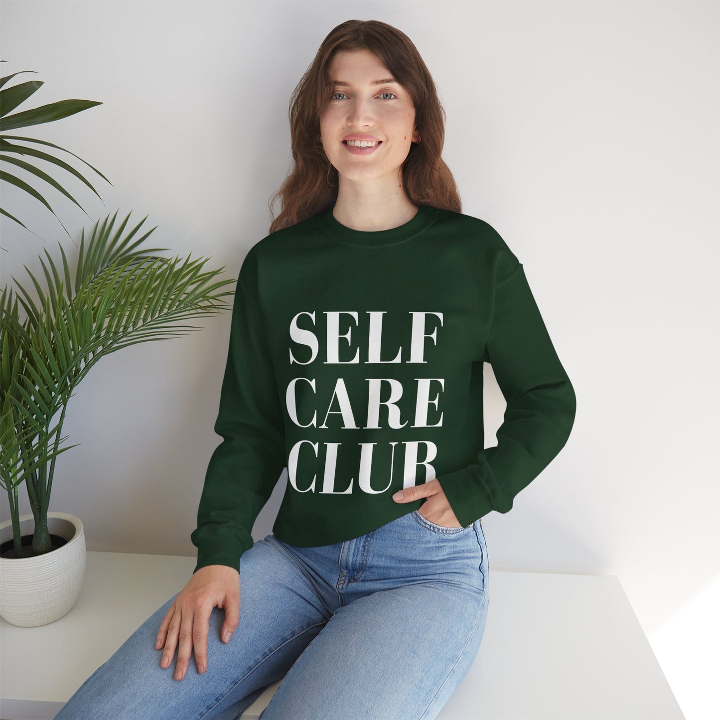 Self Care Club Sweatshirt, Minimalist Wellness Crewneck, Aesthetic Neutral Pullover, Soft Luxury Loungewear, Wellness Gift for Her,
