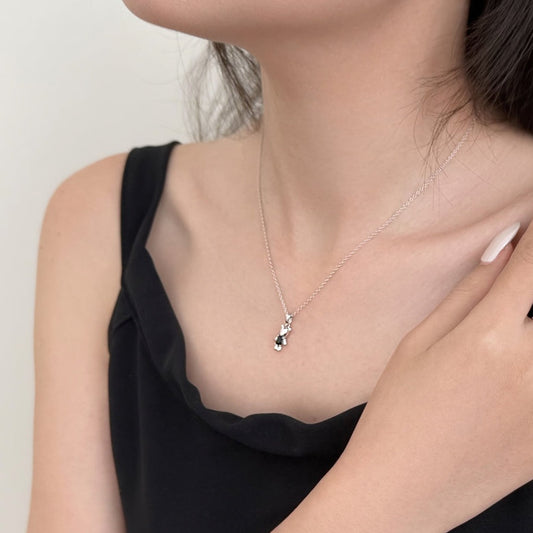 925 Sterling Silver Bear Pendant Necklace - Rhodium Plated Hypoallergenic Charm Amtikiss Casuals