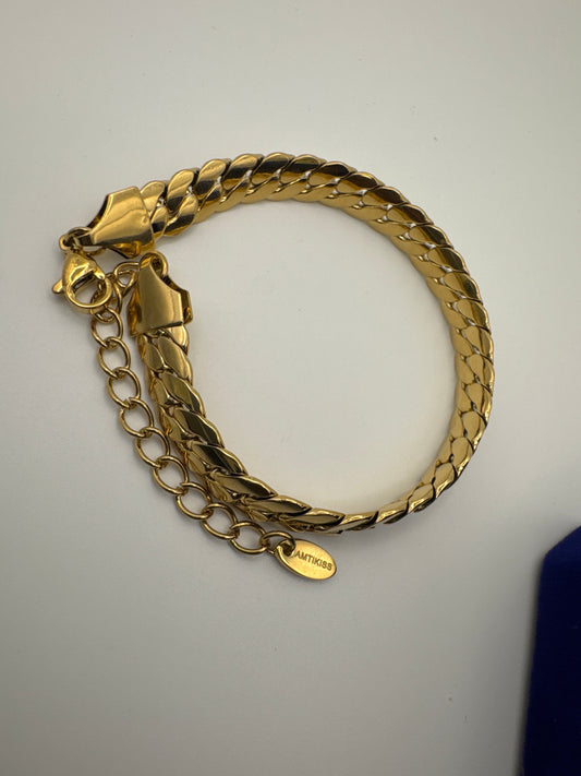 Hypoallergenic Gold Chain Bracelet - Nickel Free Stainless Steel Jewelry for Sensitive Skin Amtikiss Casuals