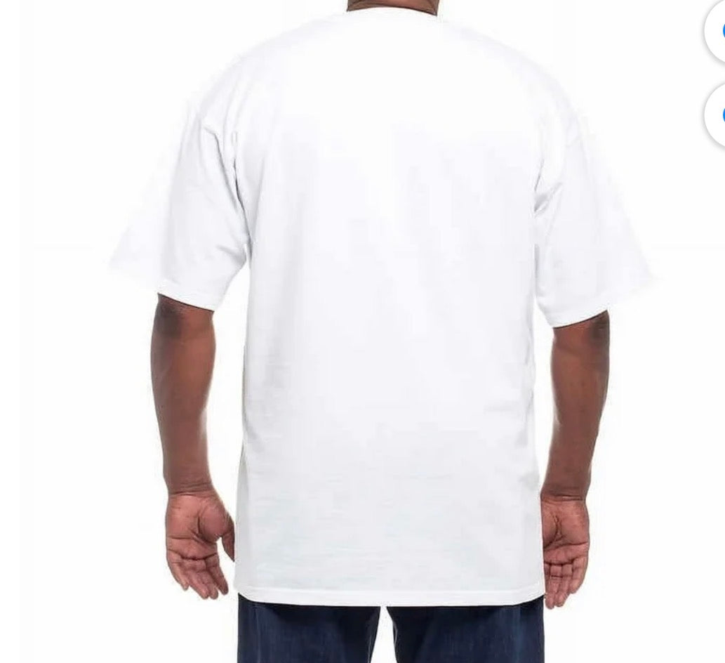 Kirkland Signature Men Premium White Crewneck T-Shirt 100% Cotton Plain Tee Amtikiss Casuals