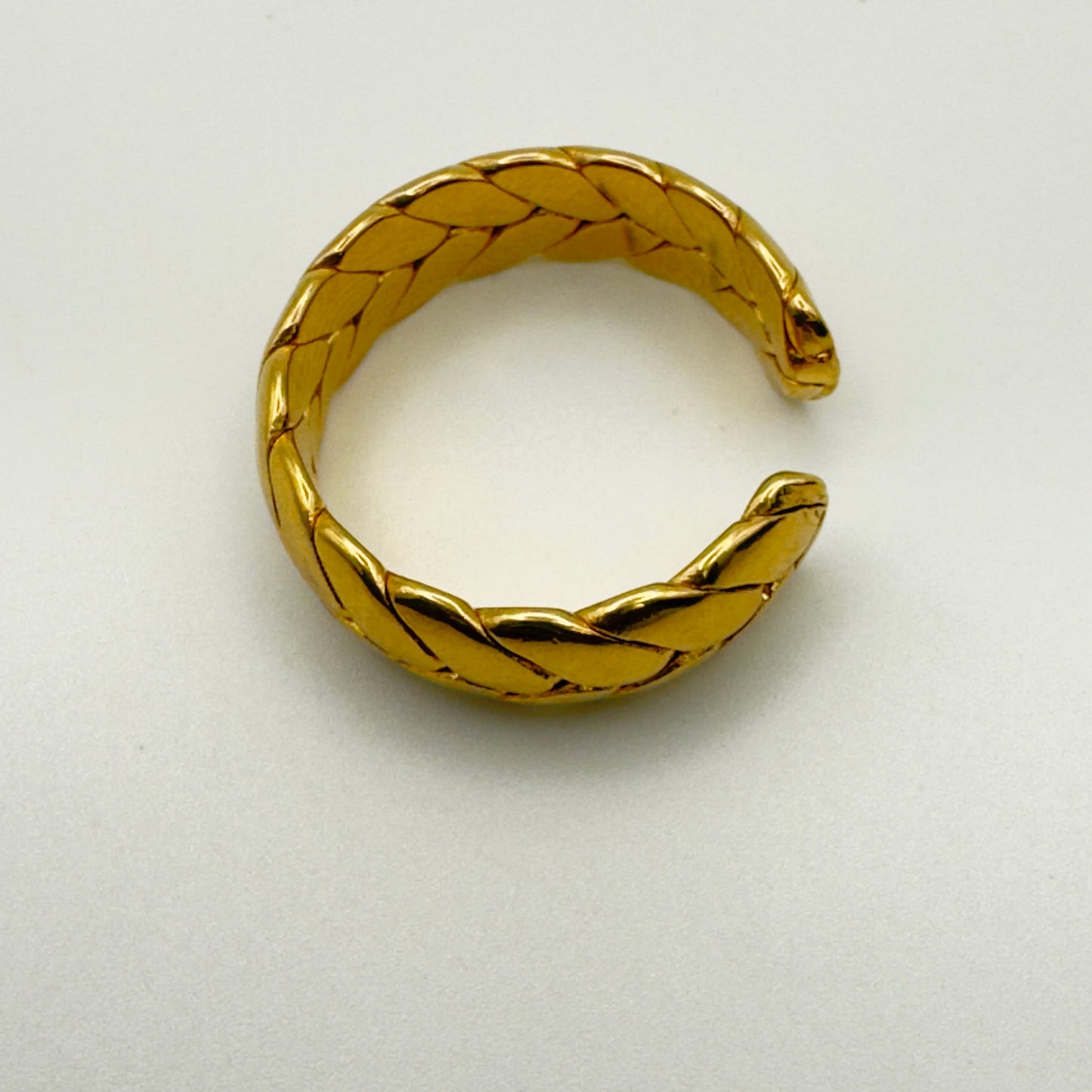 Hypoallergenic Gold Played Cuban Ring - Nickel Free Stainless Steel Jewelry for Sensitive Skin Amtikiss Casuals