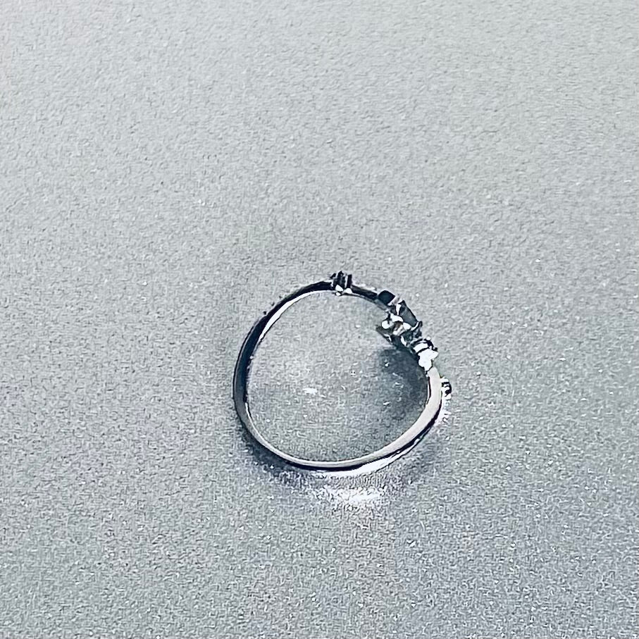 Hypoallergenic 925 Sterling Silver Open Star Zircon Ring - Adjustable Celestial Jewelry