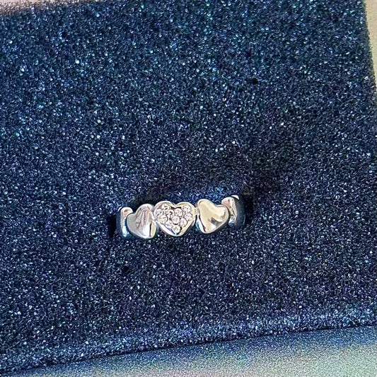 All-Heart Open Ring – Minimalist Stainless Steel Heart Ring for Women | Hypoallergenic Love Symbol Jewelry Amtikiss