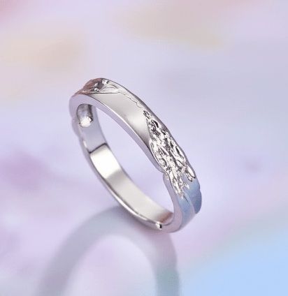 Adjustable 999 Sterling Silver Ring with Twisted Clear Zircon - Hypoallergenic Luxury Jewelry - Amtikiss Casuals