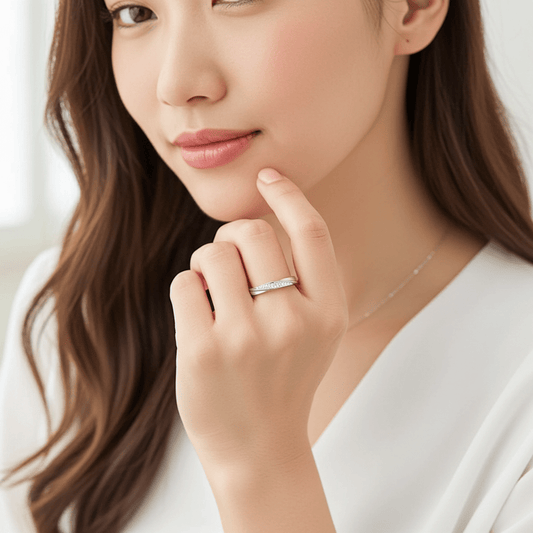 Adjustable 999 Sterling Silver Twisted Ring with Clear Zircon - Hypoallergenic Luxury Jewelry - Amtikiss Casuals