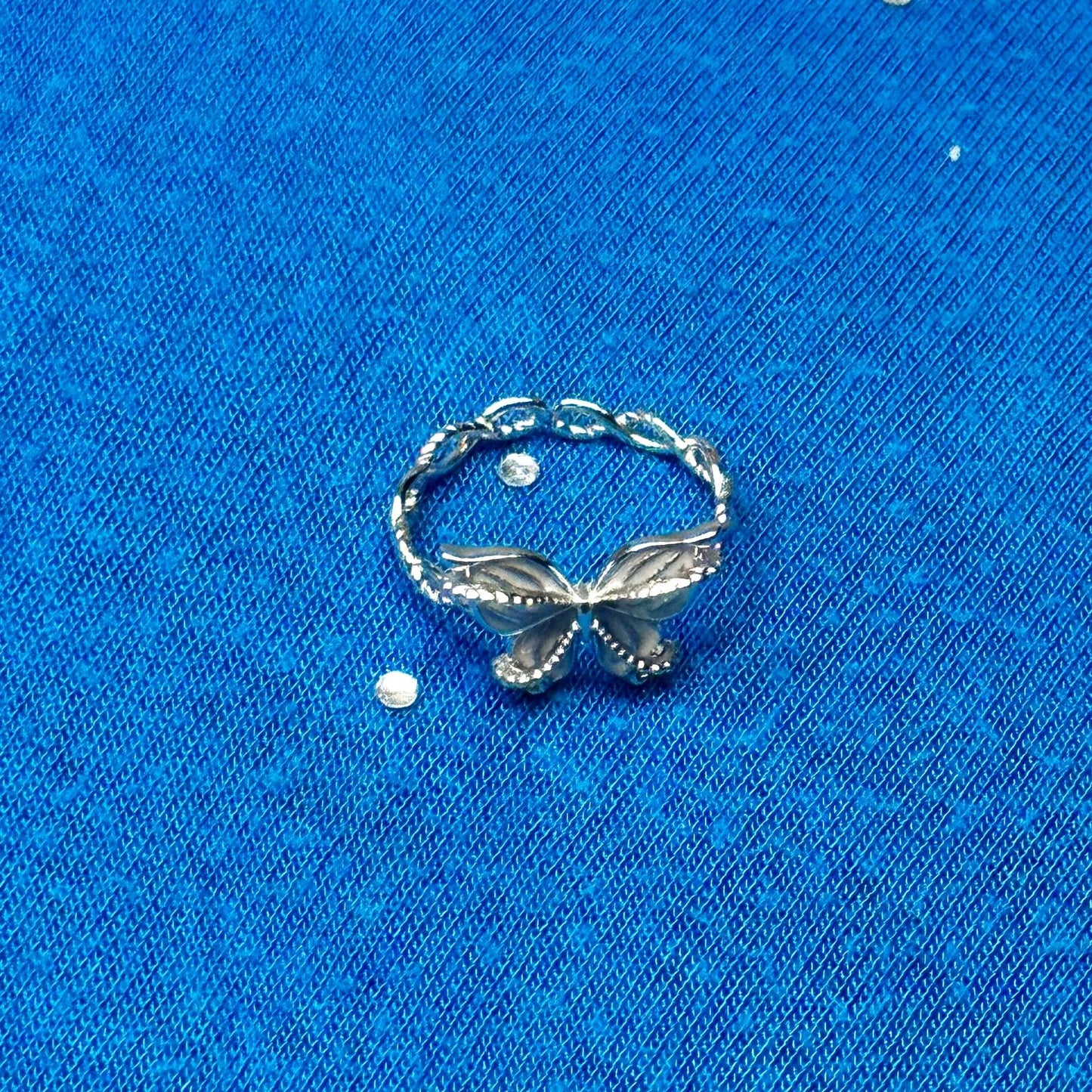 Elegant 925 Sterling Silver Butterfly Ring - Adjustable Vintage Nature Jewelry for Women - Amtikiss Casuals