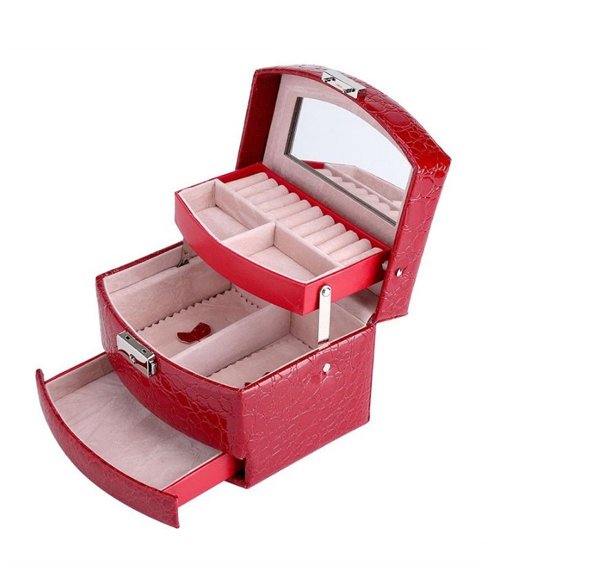Luxury Jewelry Box – 3 Layers Tangle Free Jewelry Organizer & Elegant Designer Jewelry Chest - Amtikiss Casuals