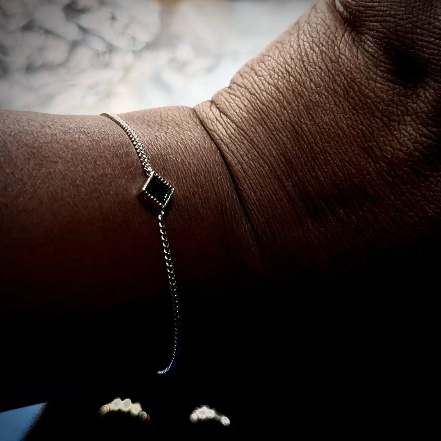 Luxury S925 Sterling Silver Green Zircon Bracelet - Elegant Gold - Plated Jewelry - Amtikiss Casuals