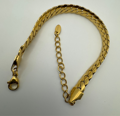 Hypoallergenic Gold Chain Bracelet - Nickel Free Stainless Steel Jewelry for Sensitive Skin Amtikiss Casuals