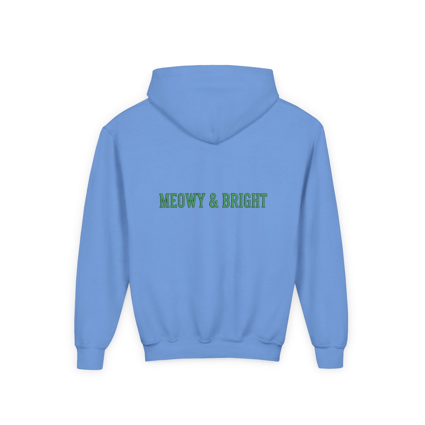 Meowy and Bright Christmas Cats Youth Hoodie | Jolly Holiday Cat Design Printify