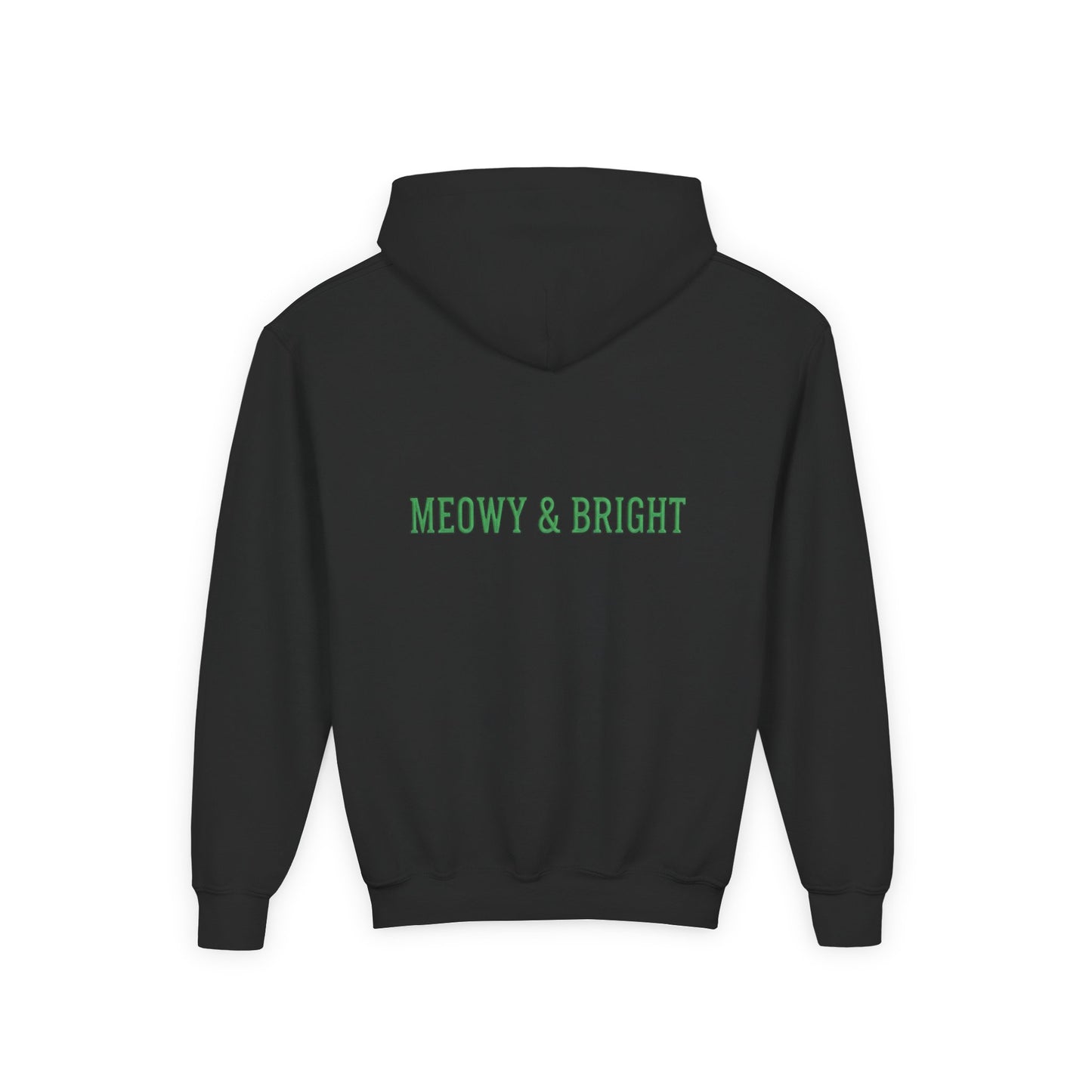 Meowy and Bright Christmas Cats Youth Hoodie | Jolly Holiday Cat Design Printify