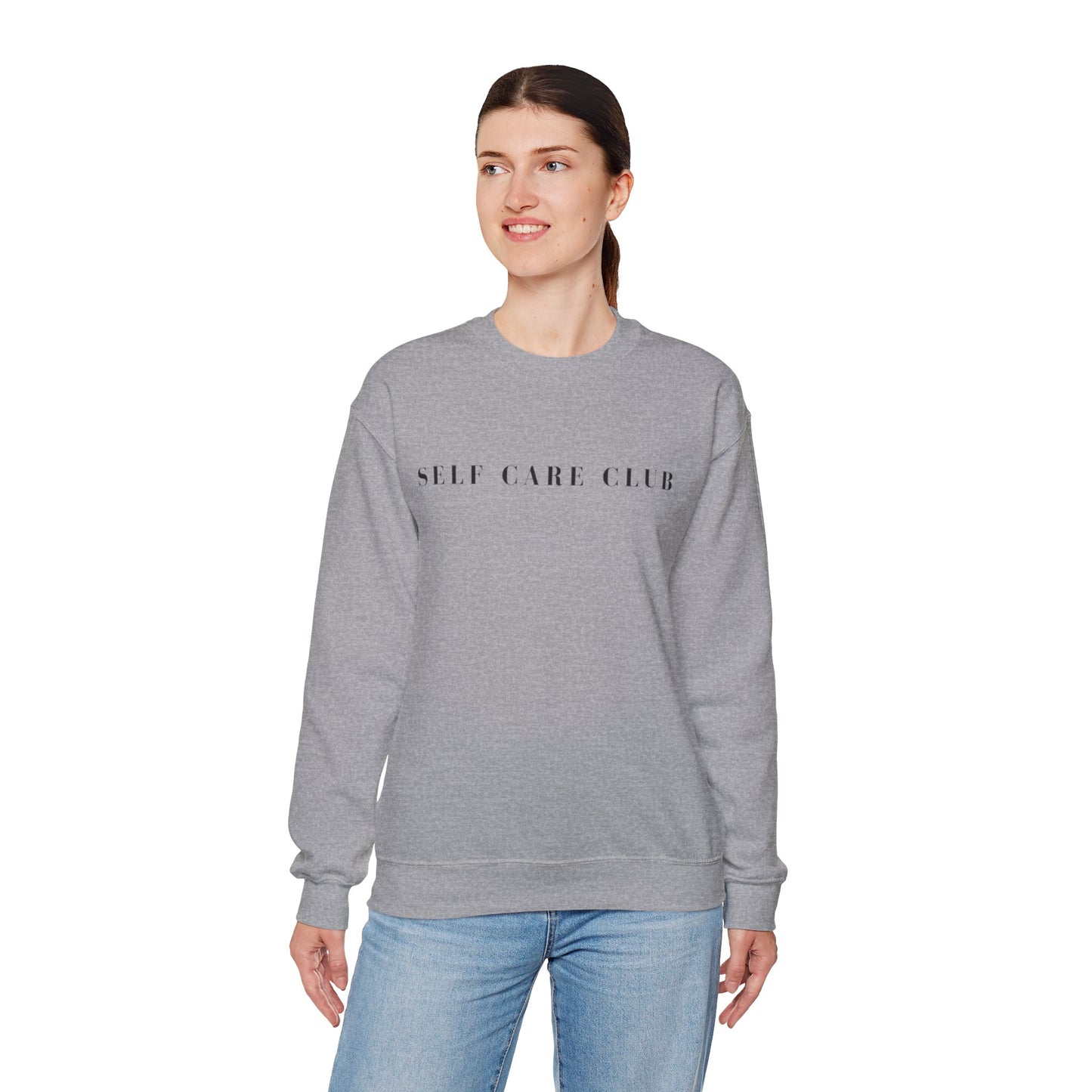 Self Care Club Sweatshirt Self Care Sweatshirt Mental health Sweatshirt Body positivity Crewneck Self love Sweatshirt Retro Sweater Printify