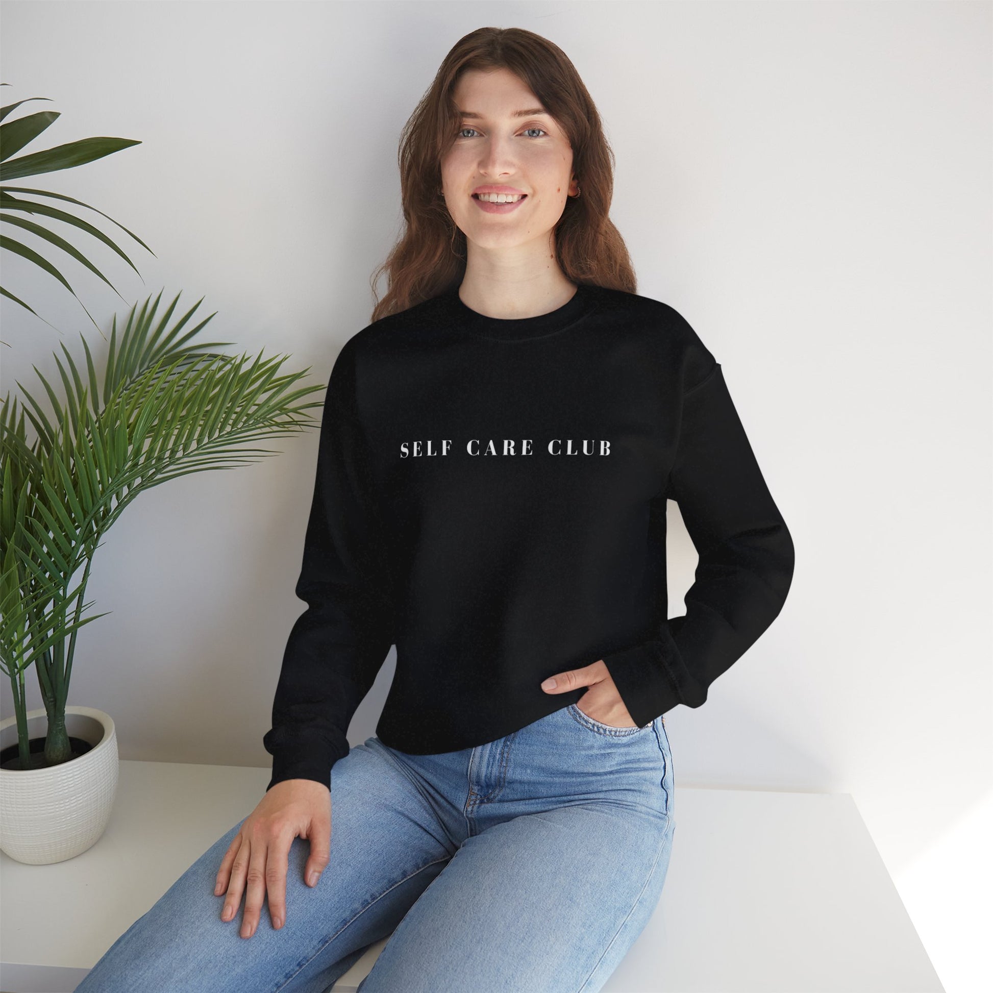 Self Care Club Sweatshirt Self Care Sweatshirt Mental health Sweatshirt Body positivity Crewneck Self love Sweatshirt Retro Sweater Printify