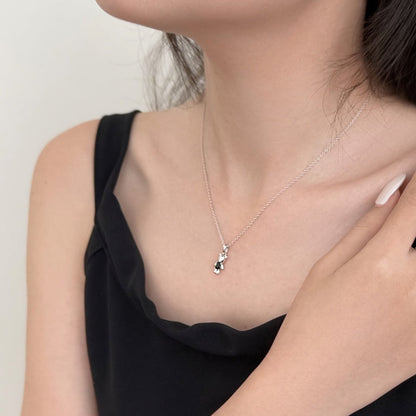 925 Sterling Silver Bear Pendant Necklace - Rhodium Plated Hypoallergenic Charm Amtikiss Casuals