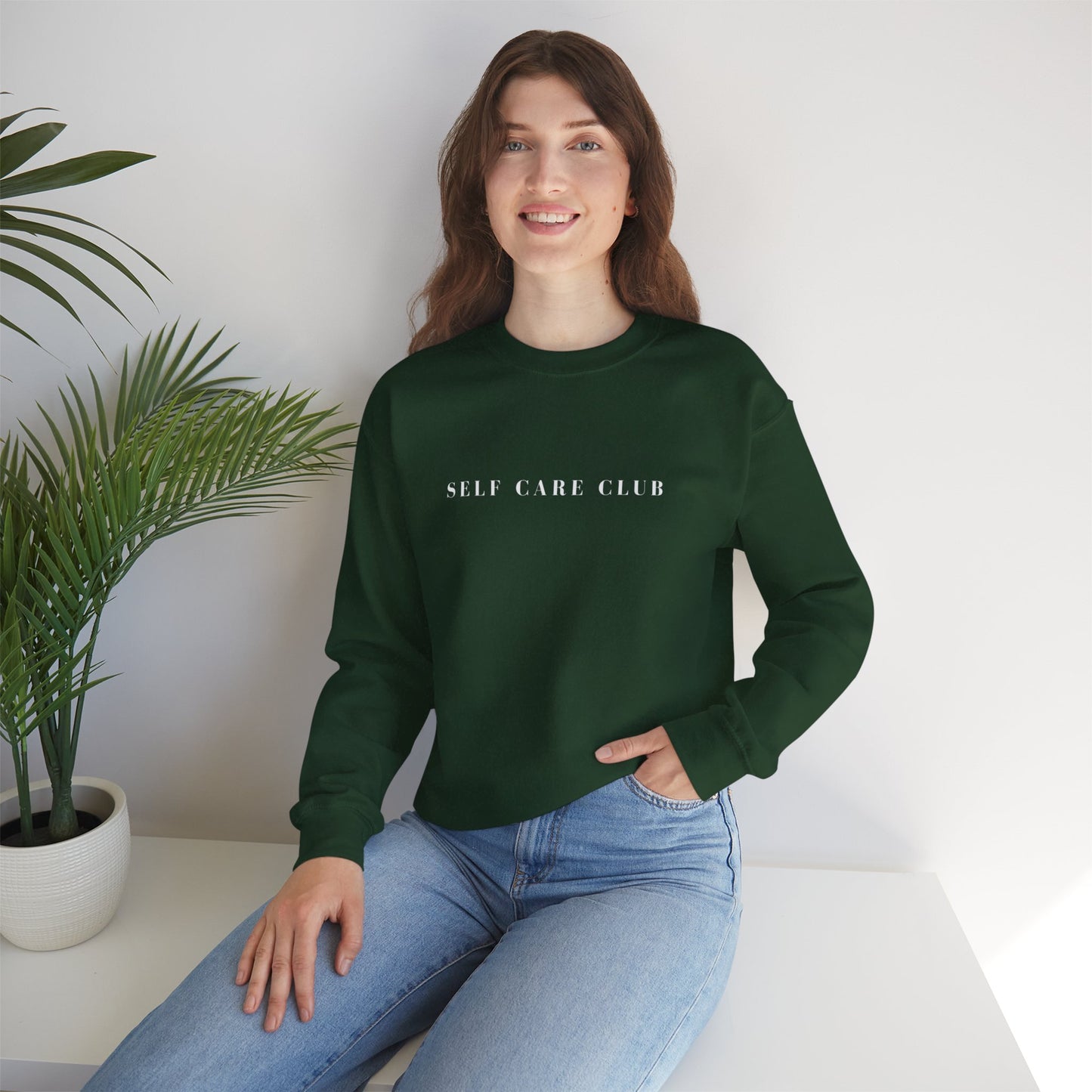Self Care Club Sweatshirt Self Care Sweatshirt Mental health Sweatshirt Body positivity Crewneck Self love Sweatshirt Retro Sweater Printify