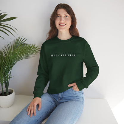 Self Care Club Sweatshirt Self Care Sweatshirt Mental health Sweatshirt Body positivity Crewneck Self love Sweatshirt Retro Sweater Printify