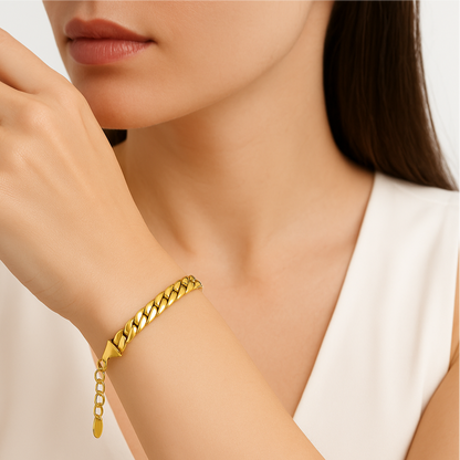 Hypoallergenic Gold Chain Bracelet - Nickel Free Stainless Steel Jewelry for Sensitive Skin Amtikiss Casuals
