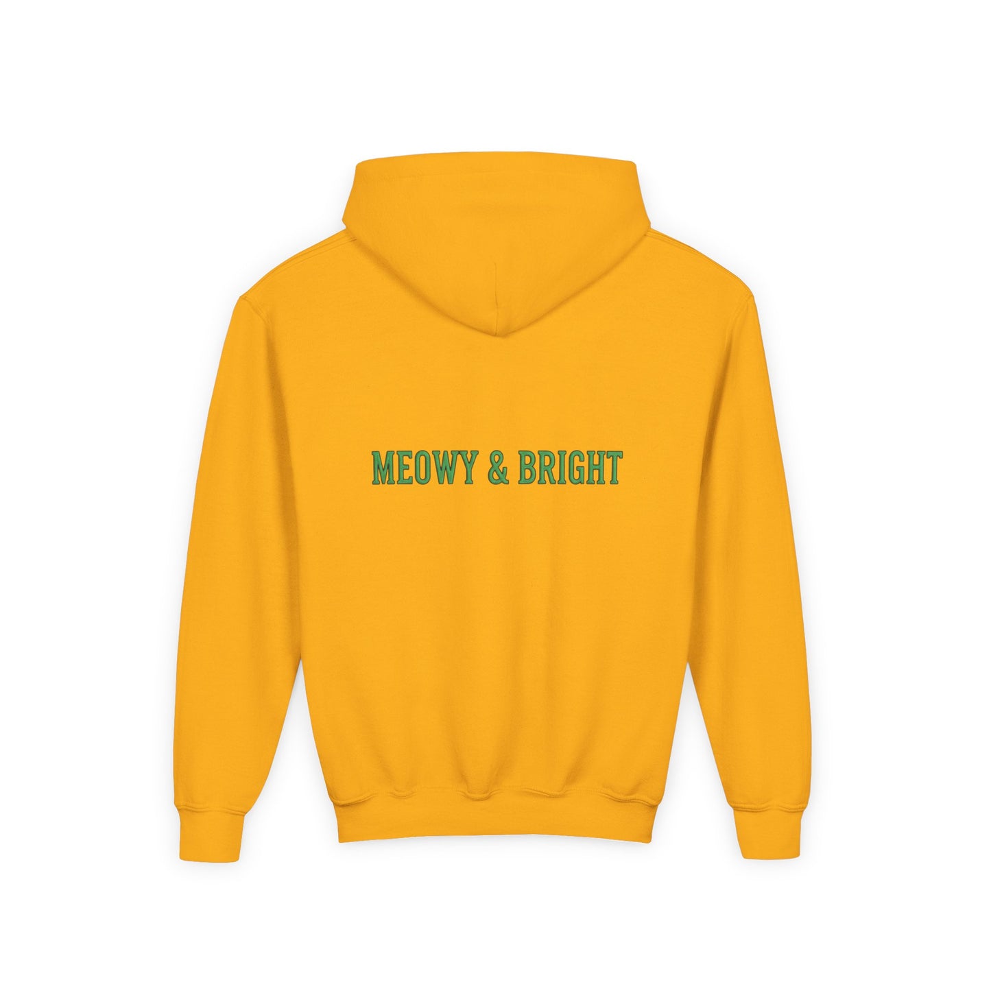 Meowy and Bright Christmas Cats Youth Hoodie | Jolly Holiday Cat Design Printify