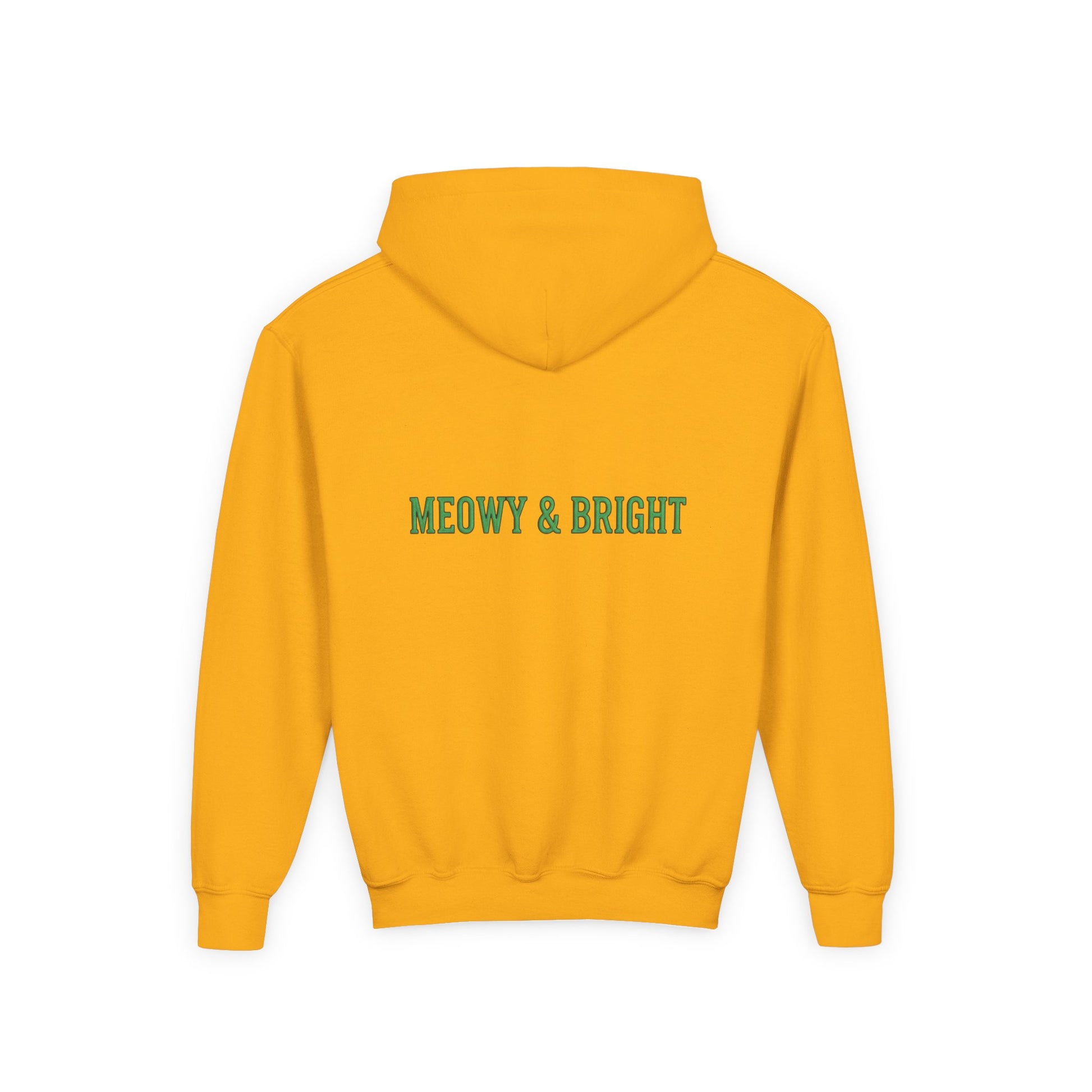 Meowy and Bright Christmas Cats Youth Hoodie | Jolly Holiday Cat Design Printify