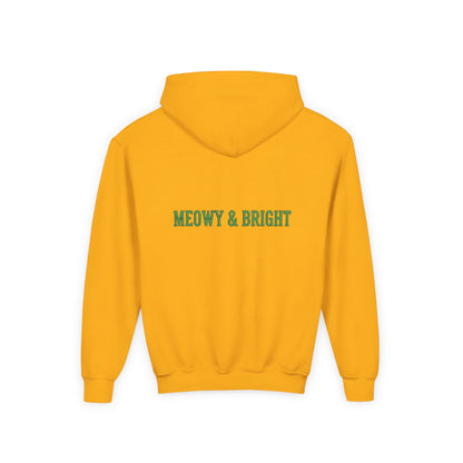 Meowy and Bright Christmas Cats Youth Hoodie | Jolly Holiday Cat Design Printify