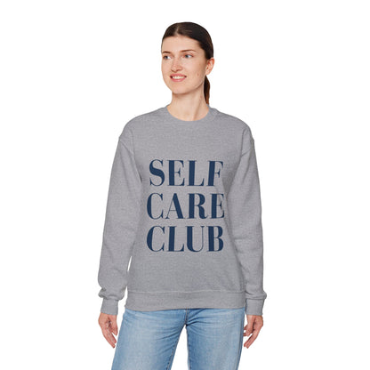 Self Care Club Sweatshirt, Minimalist Wellness Crewneck, Aesthetic Neutral Pullover, Soft Luxury Loungewear, Wellness Gift for Her,