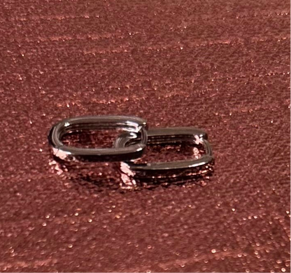 925 Sterling Silver Rectangular Hoop Earrings - Hypoallergenic & Elegant for All Ages Amtikiss