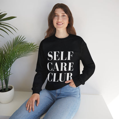 Self Care Club Sweatshirt, Minimalist Wellness Crewneck, Aesthetic Neutral Pullover, Soft Luxury Loungewear, Wellness Gift for Her,