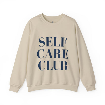 Self Care Club Sweatshirt, Minimalist Wellness Crewneck, Aesthetic Neutral Pullover, Soft Luxury Loungewear, Wellness Gift for Her,