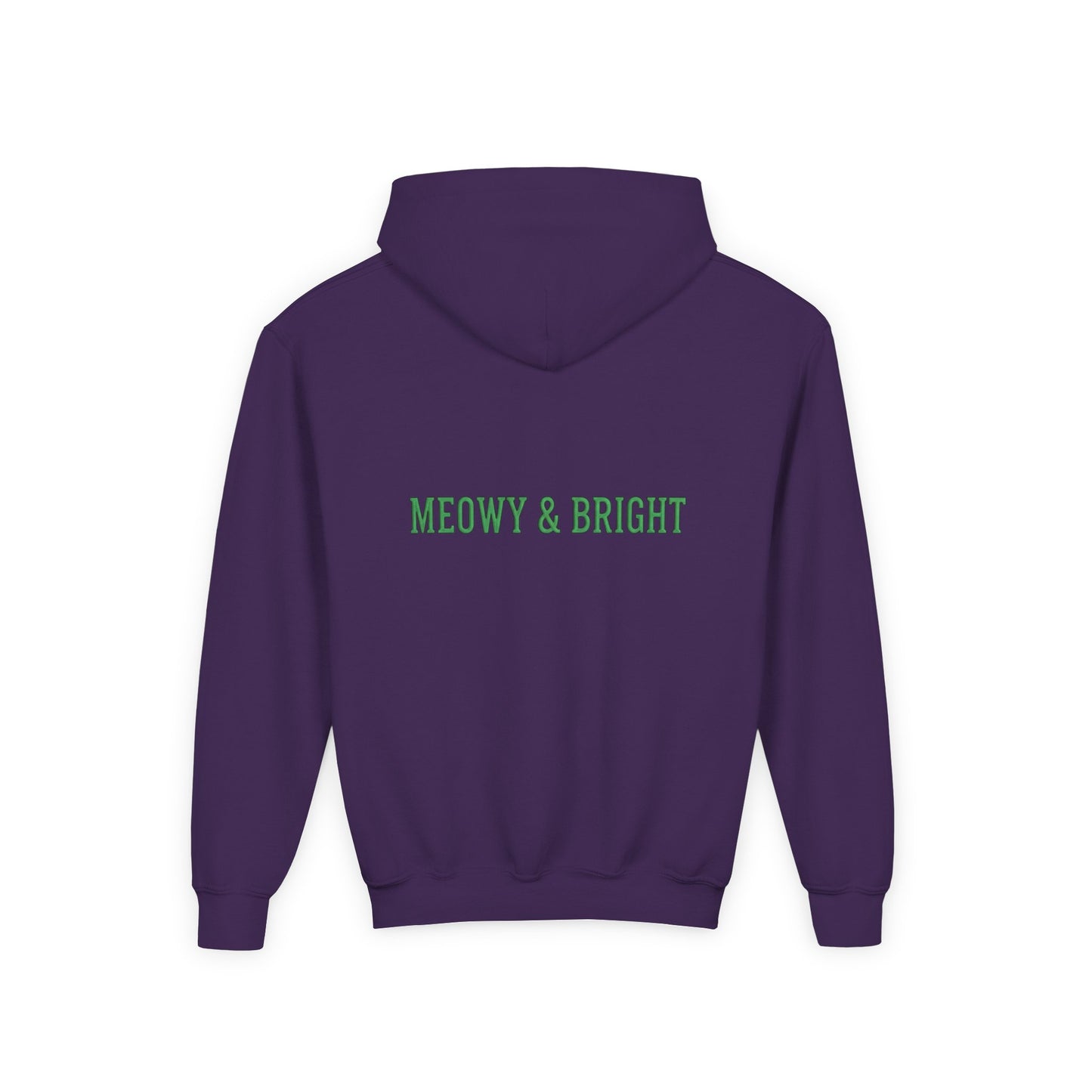 Meowy and Bright Christmas Cats Youth Hoodie | Jolly Holiday Cat Design Printify