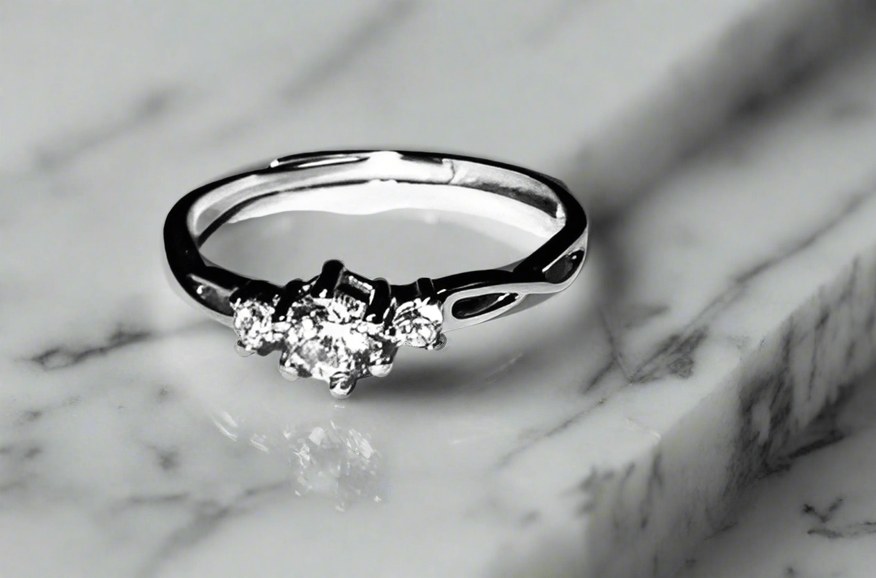 925 Sterling Silver Ring – Elegant Hypoallergenic Silver Ring with Star - Cut Zircon - Amtikiss Casuals