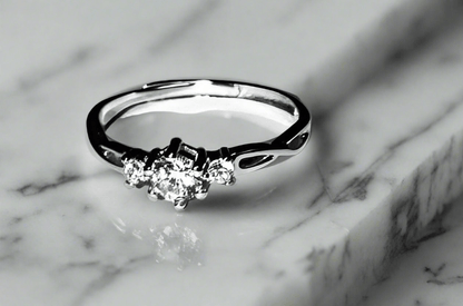 925 Sterling Silver Ring – Elegant Hypoallergenic Silver Ring with Star - Cut Zircon - Amtikiss Casuals