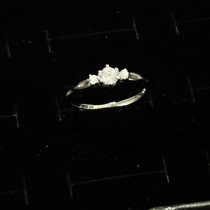 925 Sterling Silver Ring – Elegant Hypoallergenic Silver Ring with Star - Cut Zircon - Amtikiss Casuals