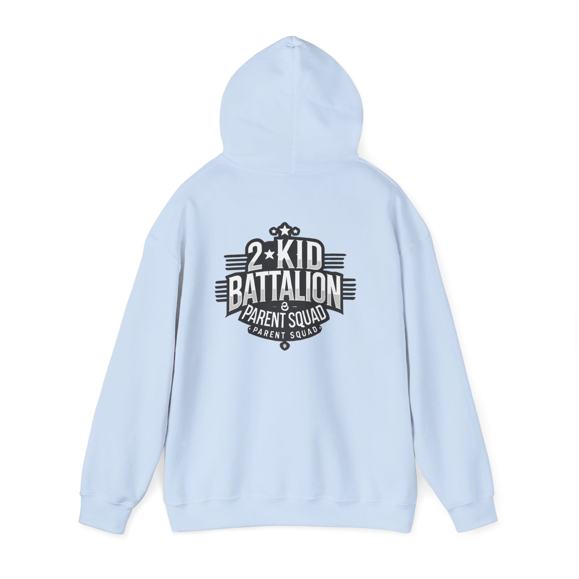 Cozy Pullover Hoodie, Soft Fleece Sweater for Men and Women, Warm Hooded Jumper, Comfy Sweatshirt with Size Chart, Casual Outerwear, 2-Kid-Batallion Printify