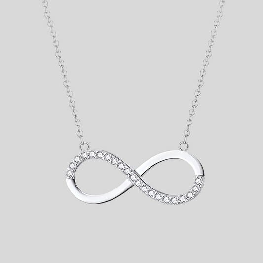 Sparkle Infinity Pendant Necklace - Hypoallergenic 925 Sterling Silver with Austrian AAAA Zirconia