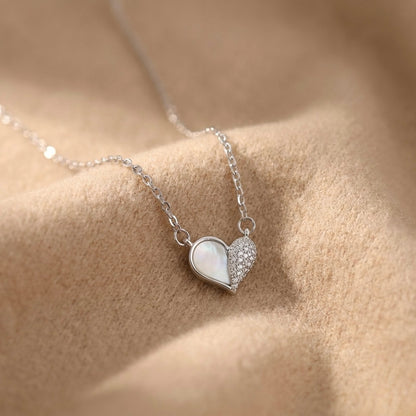 Elegant Symmetric Heart Pendant Necklace – Stainless Steel & Heart Pendant Jewelry