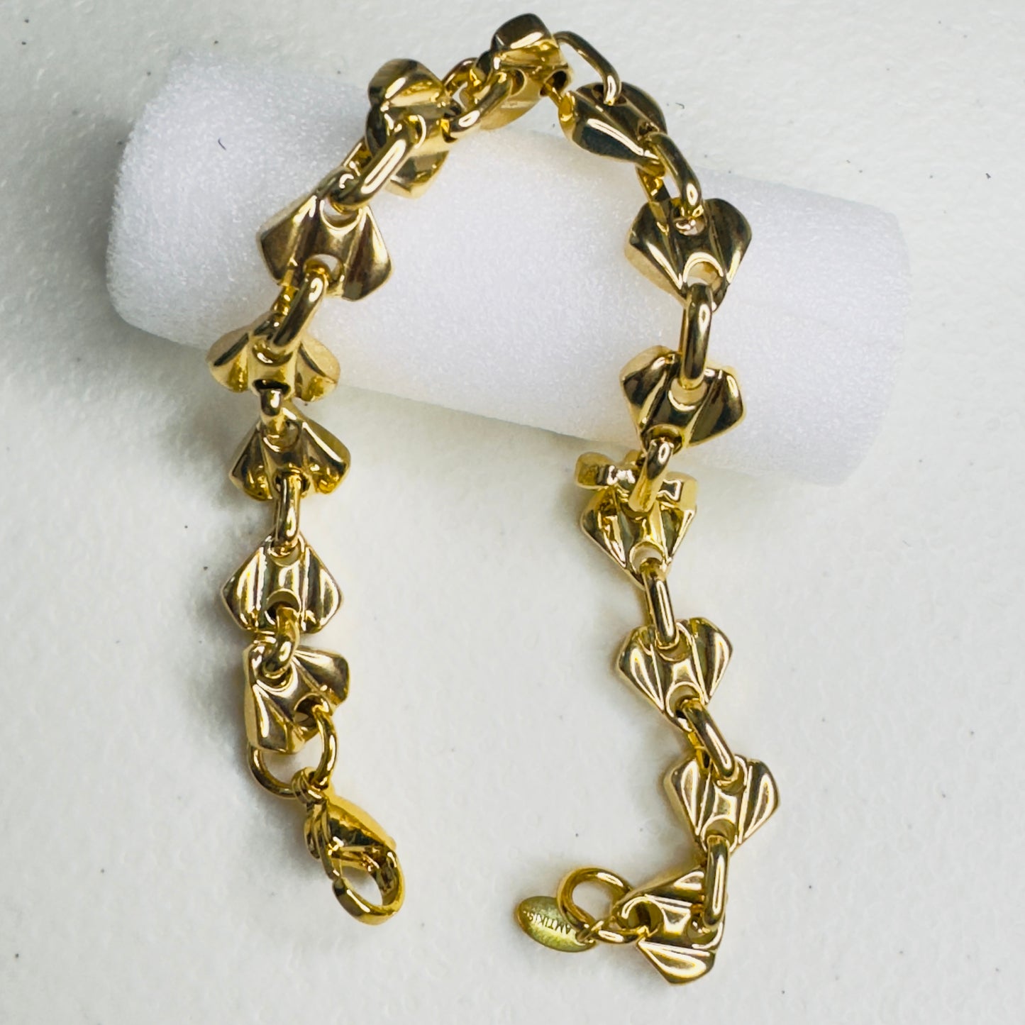 Premium Unisex Stainless Steel Chain Bracelet - Hypoallergenic Gold-Tone with Amtikiss Pendant Amtikiss Casuals