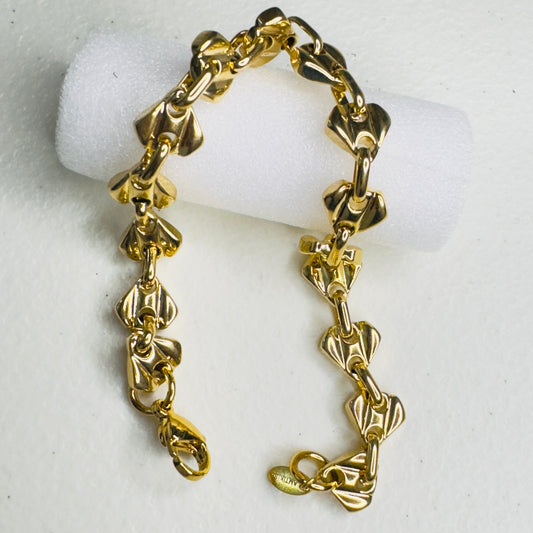 Premium Unisex Stainless Steel Chain Bracelet - Hypoallergenic Gold-Tone with Amtikiss Pendant Amtikiss Casuals
