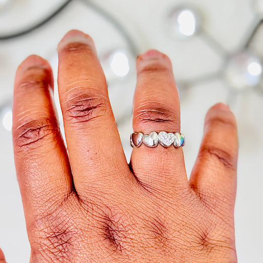 All-Heart Open Ring – Modern Stainless Steel All-Heart Open Ring & Symbolic Heart Ring