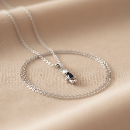 Bear Pendant Necklace Macro Close-Up