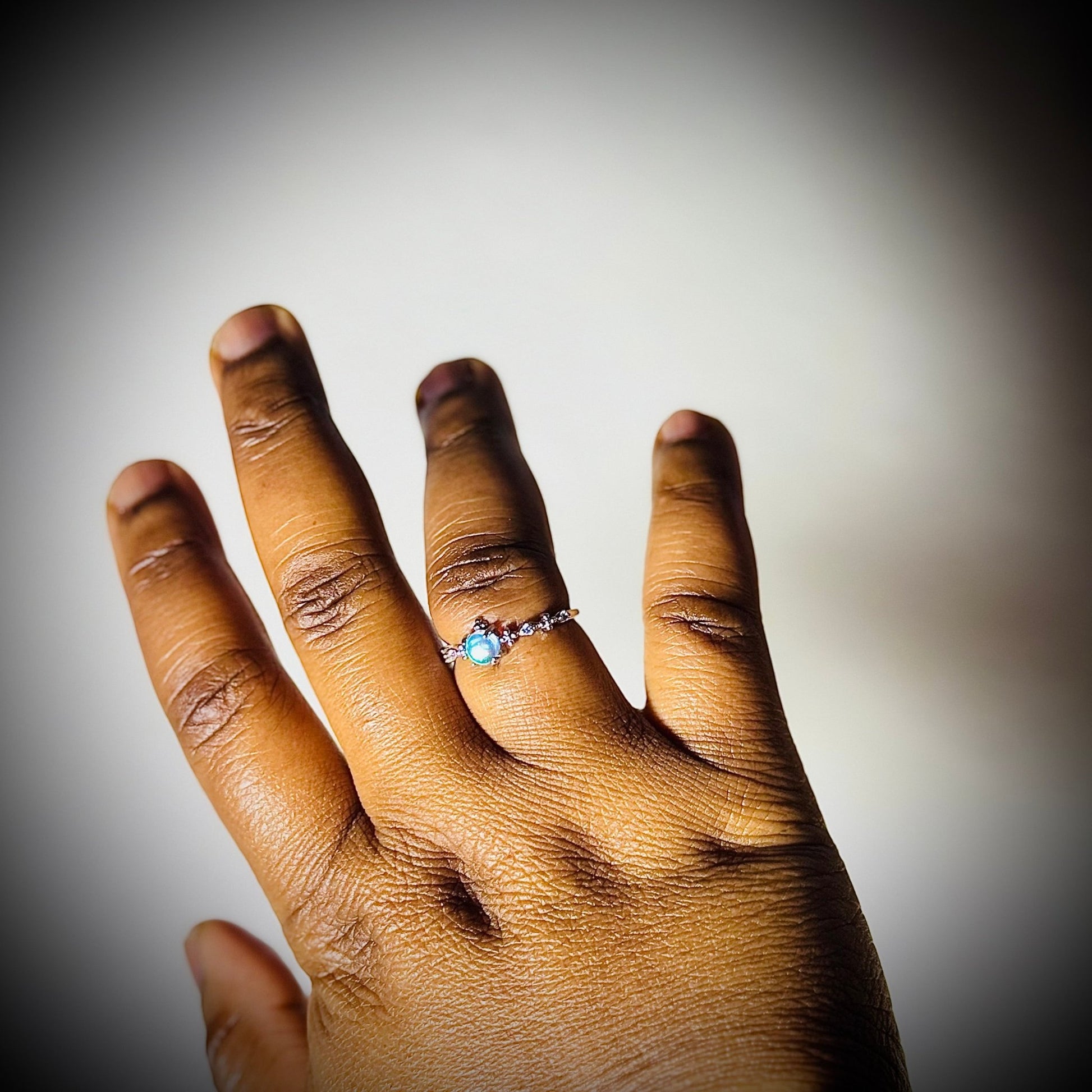 Elegant Moonstone Butterfly Ring - 925 Sterling Silver Adjustable Band | Hypoallergenic Nature Jewelry - Amtikiss Casuals