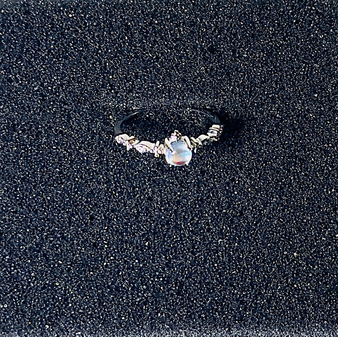 Elegant Moonstone Butterfly Ring - 925 Sterling Silver Adjustable Band | Hypoallergenic Nature Jewelry - Amtikiss Casuals
