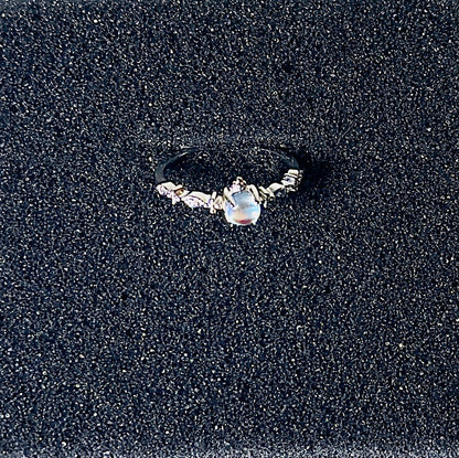 Elegant Moonstone Butterfly Ring - 925 Sterling Silver Adjustable Band | Hypoallergenic Nature Jewelry - Amtikiss Casuals
