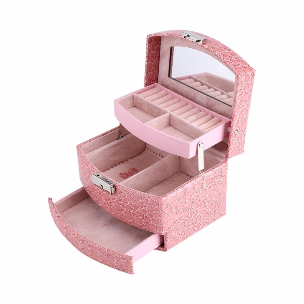 Luxury Jewelry Box – 3 Layers Tangle Free Jewelry Organizer & Elegant Designer Jewelry Chest - Amtikiss Casuals