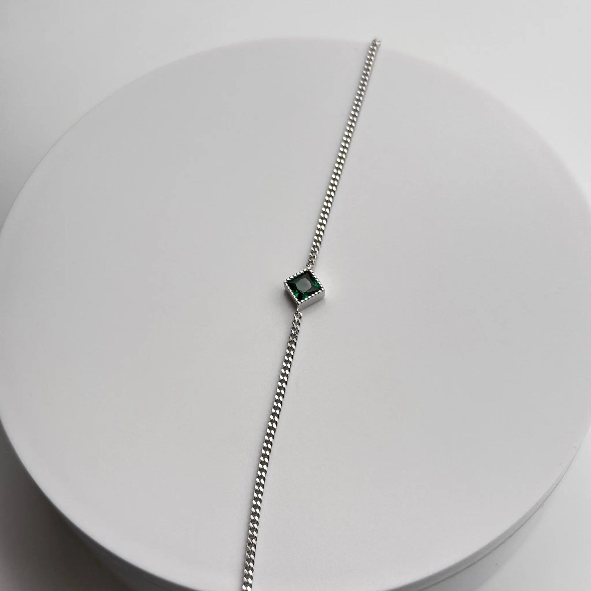 Luxury S925 Sterling Silver Green Zircon Bracelet - Elegant Gold - Plated Jewelry - Amtikiss Casuals