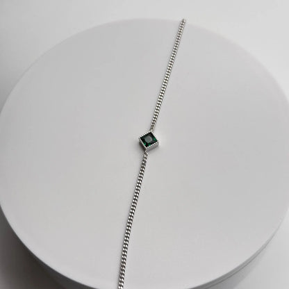 Luxury S925 Sterling Silver Green Zircon Bracelet - Elegant Gold - Plated Jewelry - Amtikiss Casuals