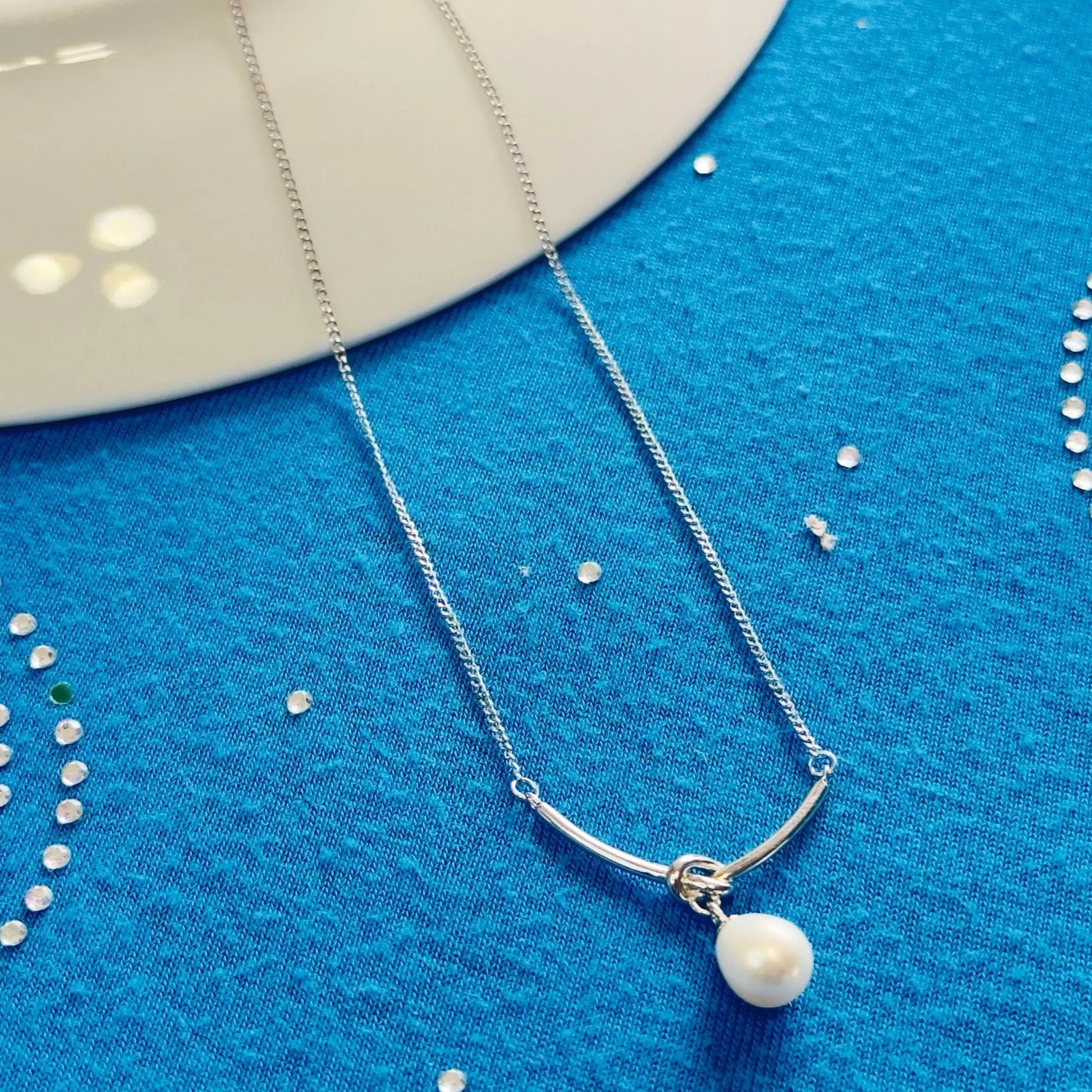 S925 Knot Pearl Pendant Necklace – Elegant S925 Knot Necklace & Pearl Pendant - Amtikiss Casuals