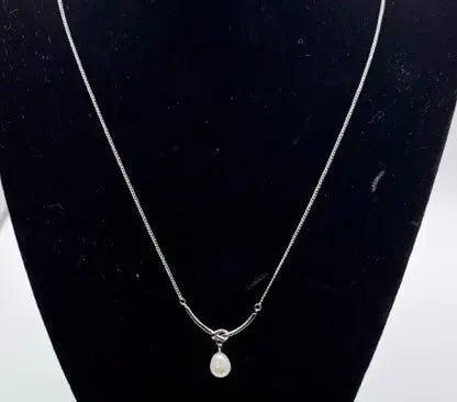 S925 Knot Pearl Pendant Necklace – Elegant S925 Knot Necklace & Pearl Pendant - Amtikiss Casuals