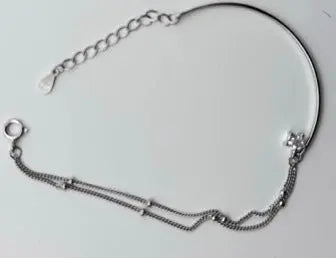 S925 Silver Bangled Bracelet – Elegant S925 Bangle & Double Silver Bracelet - Amtikiss Casuals